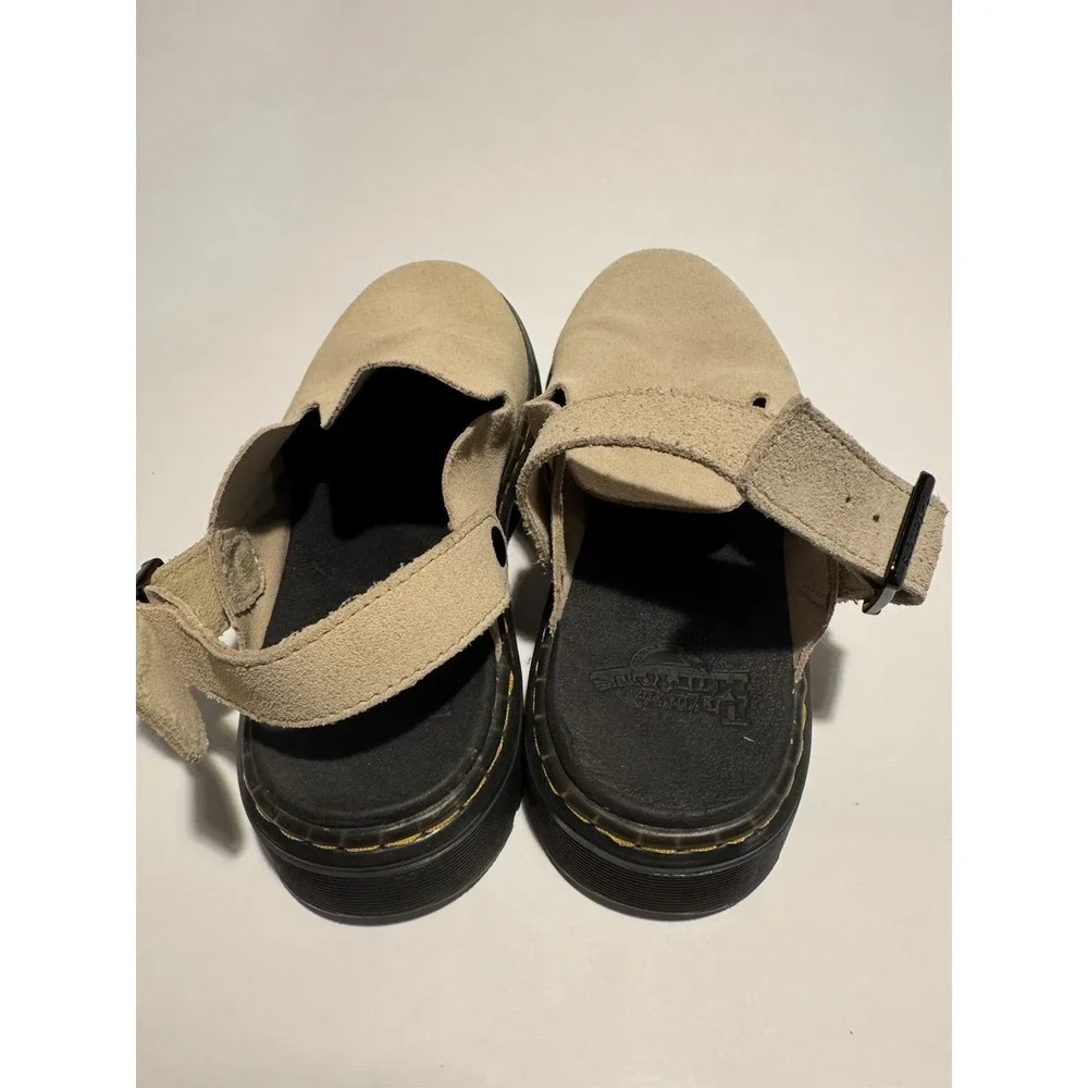 Dr. Marten's Beige Carlson Suede Casual Sling back Mules Men's 6 Ladies 7
